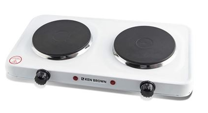 [6294002500925] Anafe Eléctrico Doble Potencia 2000W.T° Regulable Por Termostato Para Tibio O Hervir. H-004