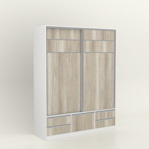 [801257] Placard Puertas Corredizas Tonini 1.50 X 2.30 Blanco/Helsinki