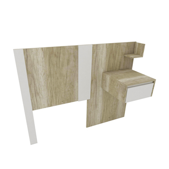 [3008-HEL-BLA] Respaldo Corsa C/ 1 Mesa Flotante 80-100 Helsinki Blanco