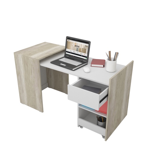 [5004-HEL-BLA] Escritorio Mesa Manicura Plegable Extensible Multiuso