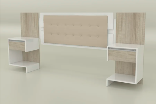 [100001239] Respaldo Flex 140-160 Blanco /Hels Chenille Gris