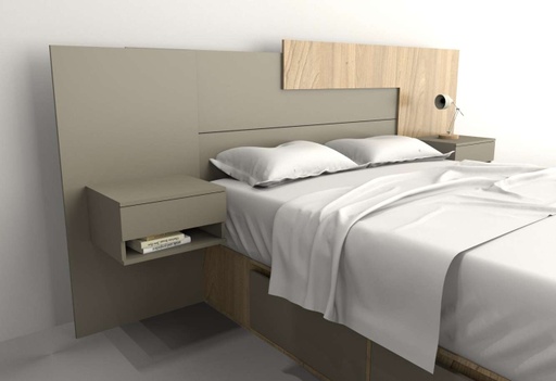 [6447-COG] Respaldo Tables Big Minimal 1.80 - 2.00Mts Olmo F./Gris C.