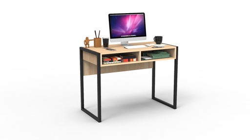 [DST20RNN] Escritorio Mesa Pc 75 X 104 X 42 Cm 2 Nichos Roble Nebraska Natural