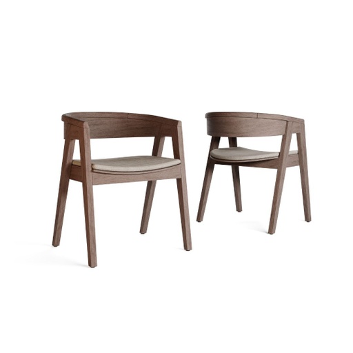 [302000042] DT - Silla Kurbe Castaño Chenille Arena