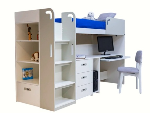 [100001247] Cama Funcional Gio Bco/Gris 2.51 X0.80X 1.55