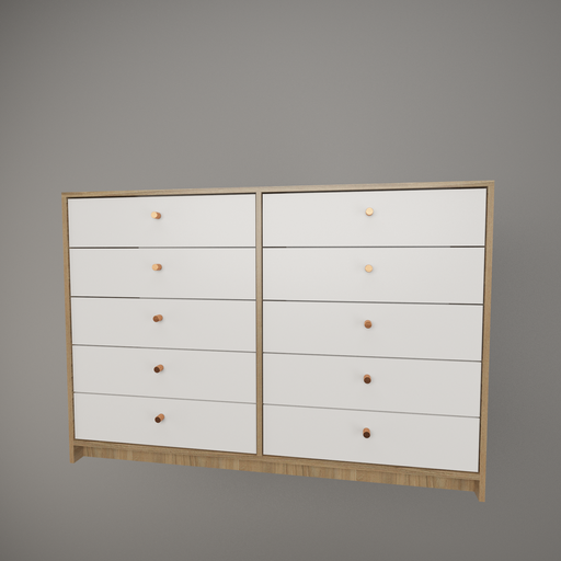 [6059-COE] Chifonier 1.27m 10cajones olmo f/everest