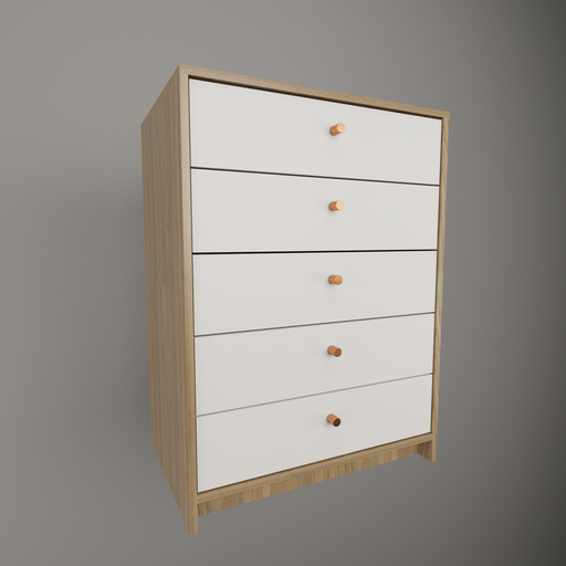 [6058-COE] Chifonier 0.64m 5 cajones olmo f/everest