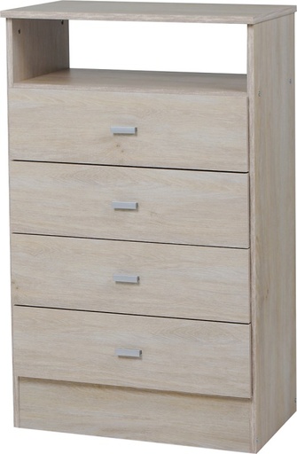 [30308028] Chifonier ecopack 4 Cajones Fresno Blanco 95x59x37