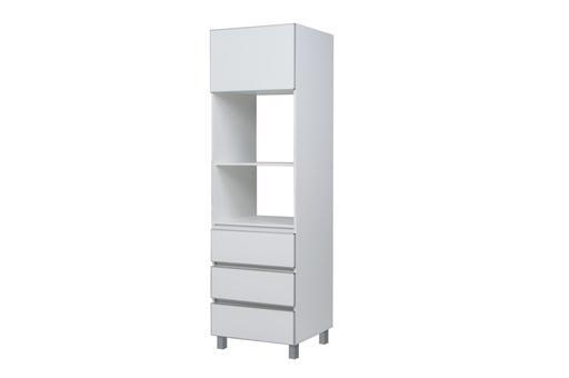 [35812772] Modulo Multiuso Potenza 0.6 1Puerta 3Cajones blanco aluminio