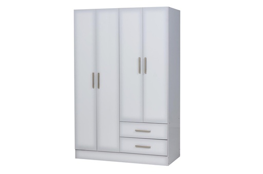 [34907670] Placard Benevento1.20m 4 Ptas 2 Caj.blanco