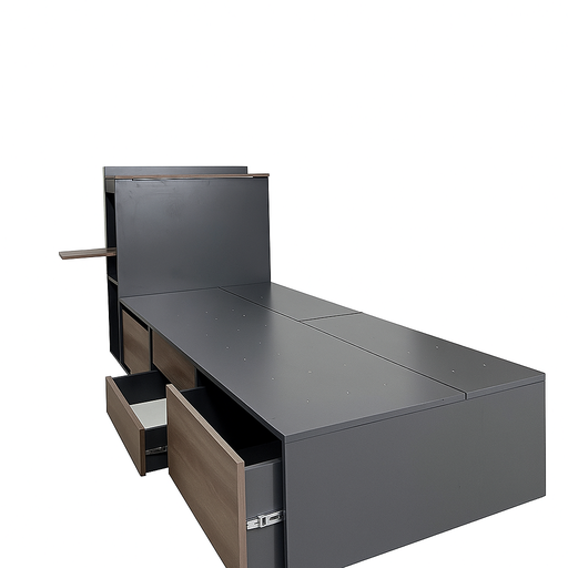 [532-GRI-SCO] Cama c/cajones 90cm magnus supreme gris scotch