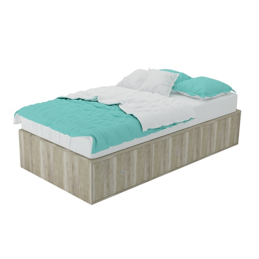 [4027-HEL] Cama con cajones 100x201cm Helsinki