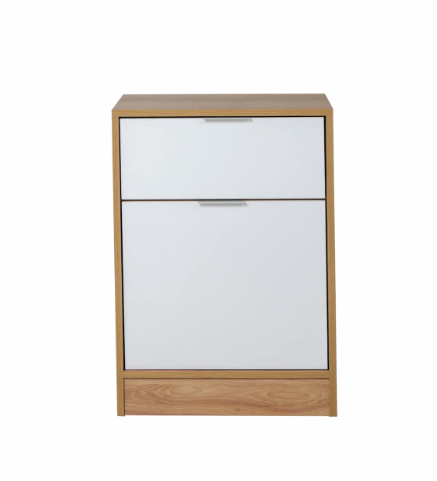 [35208389] Mesa de Luz Murano 1C 1P  Hickory/Blanco TX medida 68.50x47x38.30