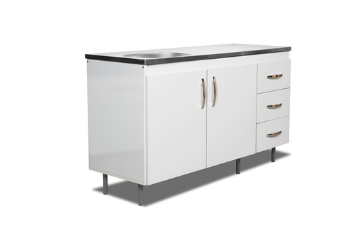 [801008] Bajo Mesada Arco 1.40 C/ 3 Caj Blanco