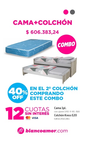 [32456] Combo cama + colchon