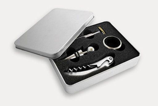 [7792281085151] Vino, Set Acces.X 4, Caja Metal