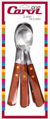 [7792281608039] Cuchara De Mesa Mango Madera, Blister X 3 (60803)